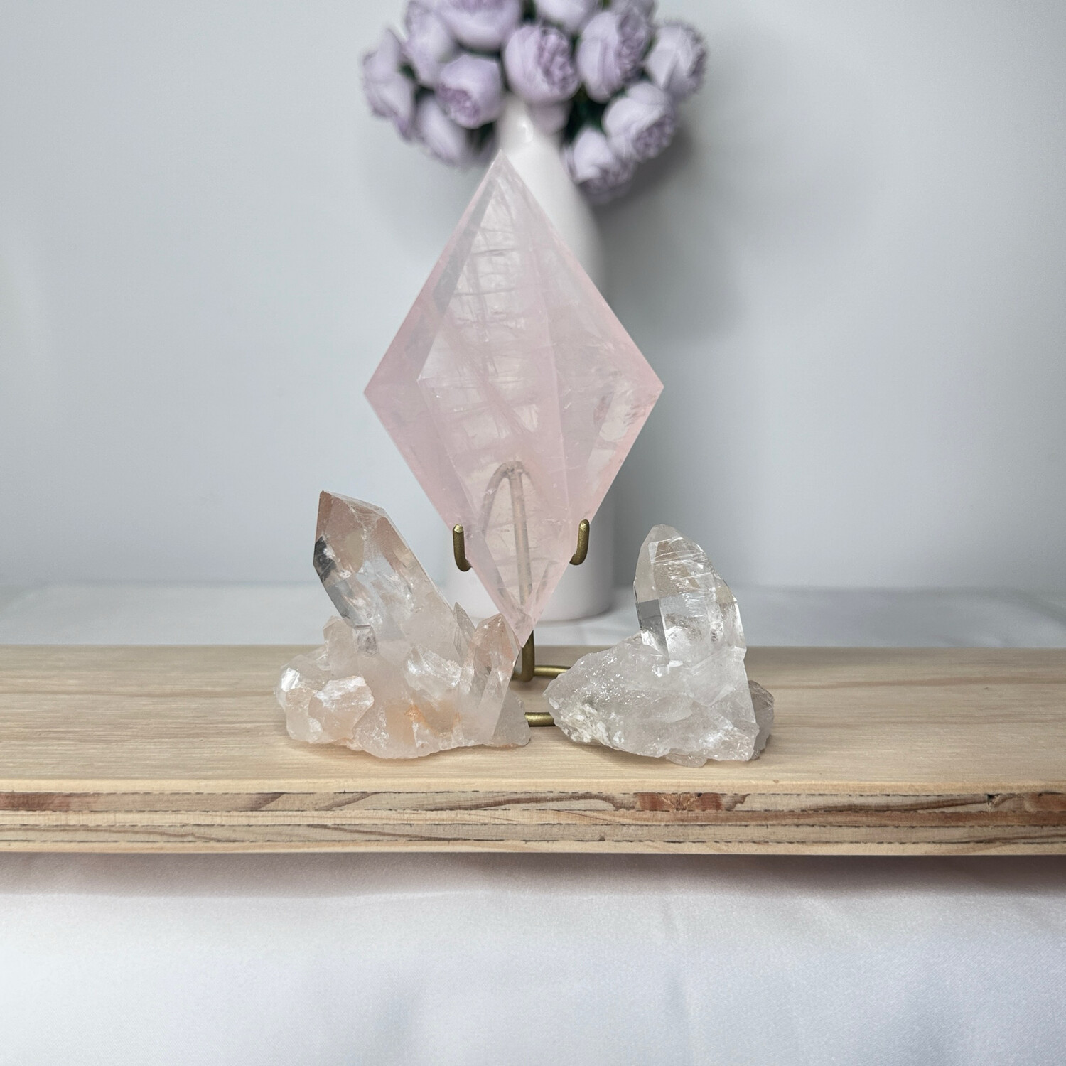 Rose Quartz Crystal Diamond