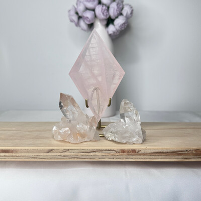 Rose Quartz Crystal Diamond