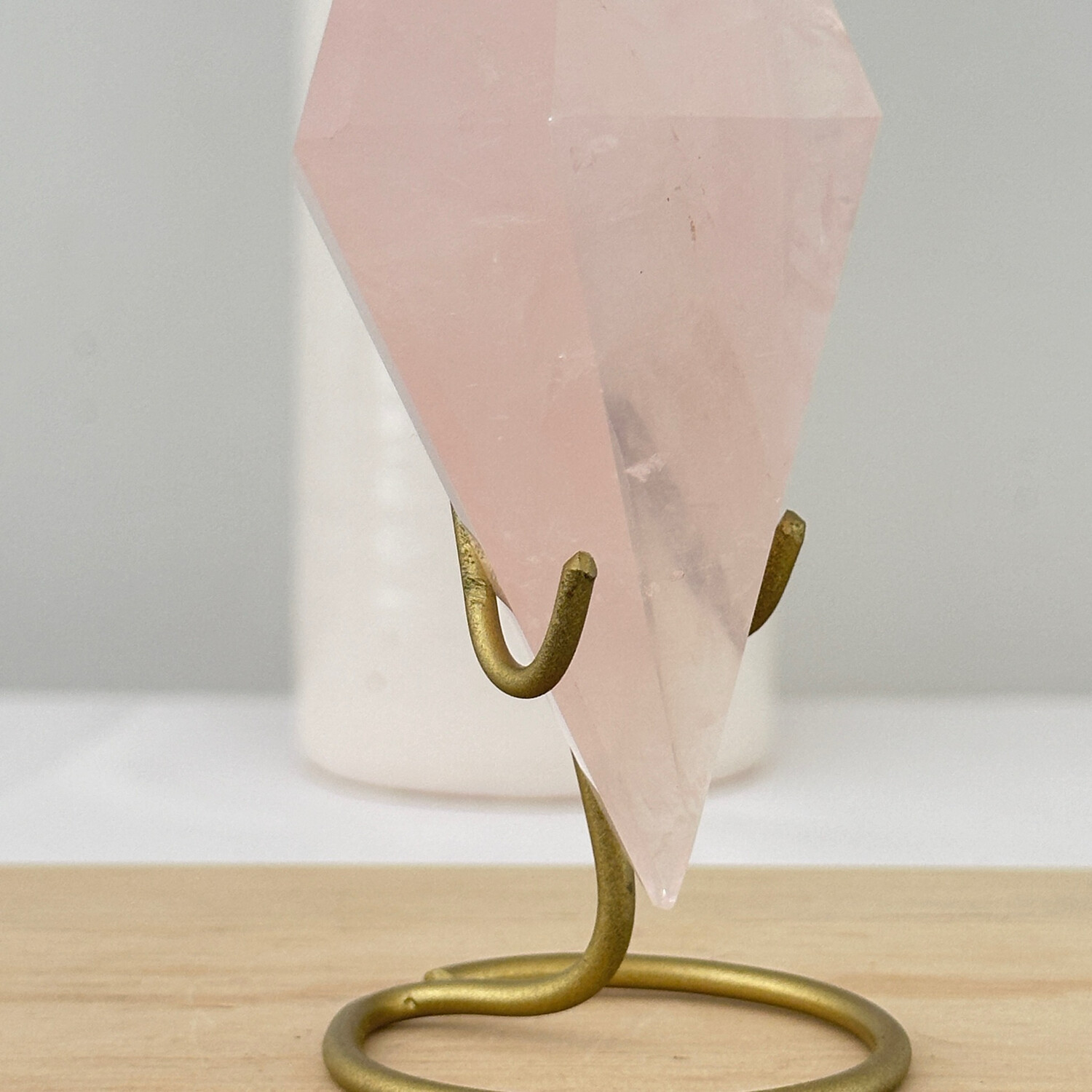 Rose Quartz Crystal Diamond