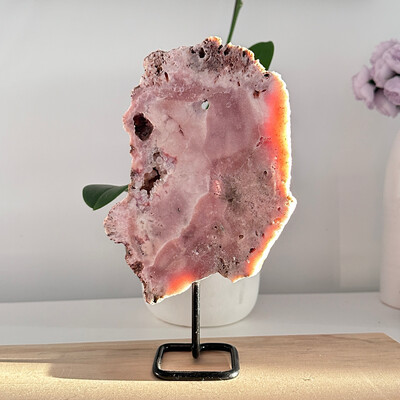 Pink Amethyst Crystal On Stand