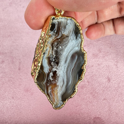 Agate Crystal Pendant