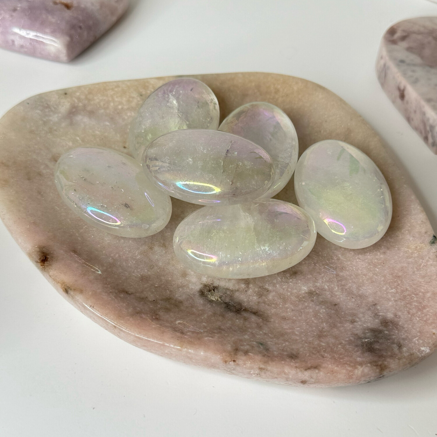 Aura Quartz Crystal Palmstones