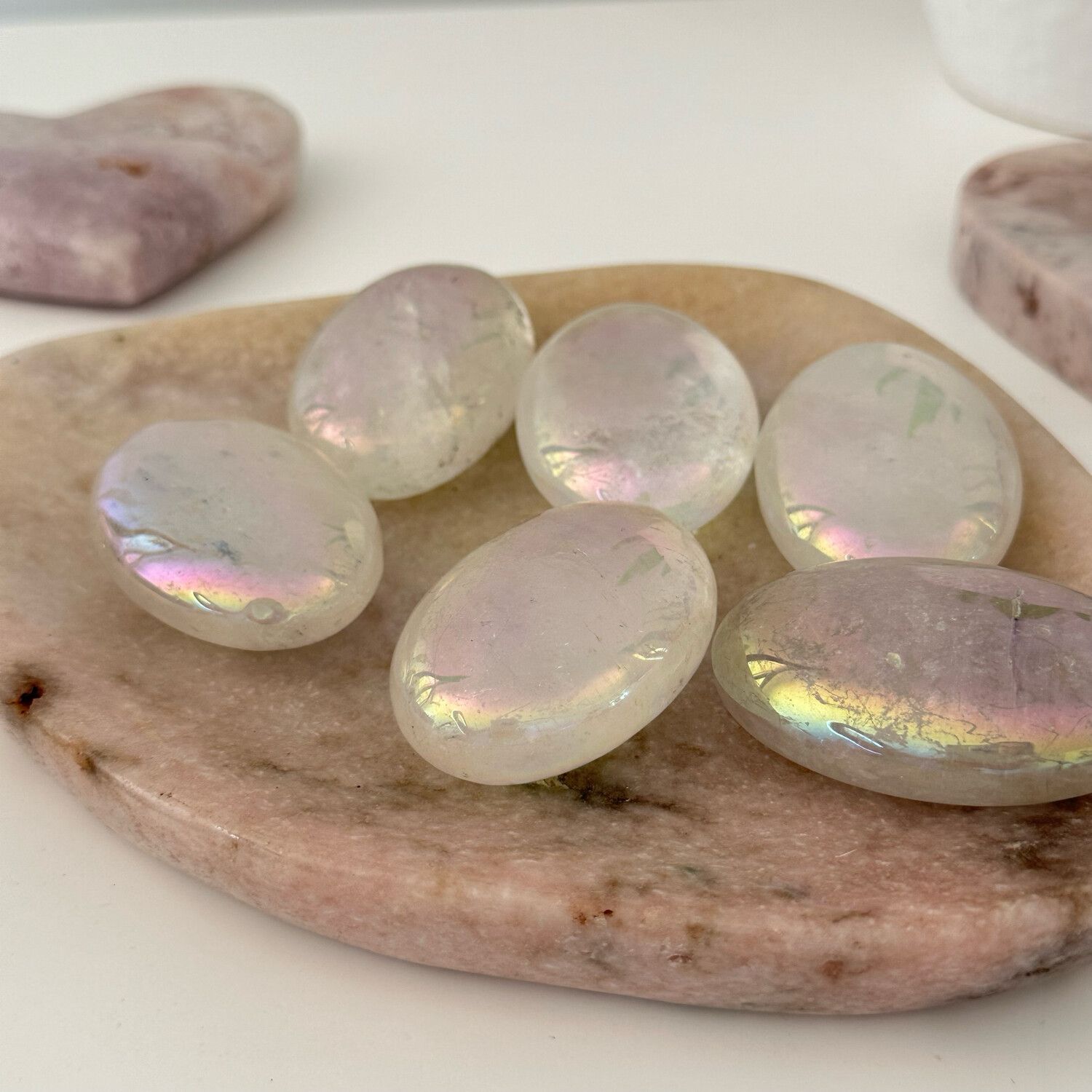 Aura Quartz Crystal Palmstones