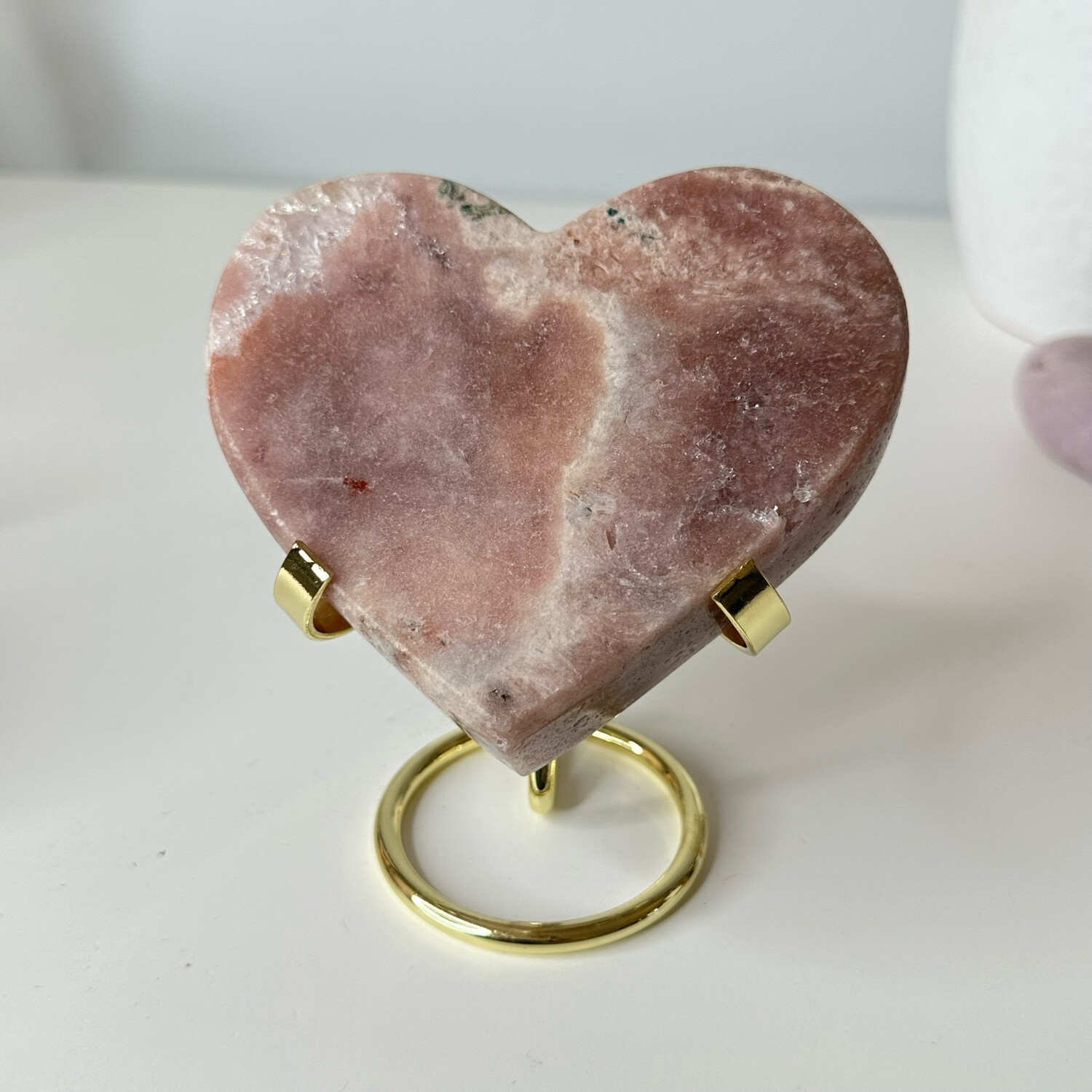 Pink Amethyst Crystal Heart