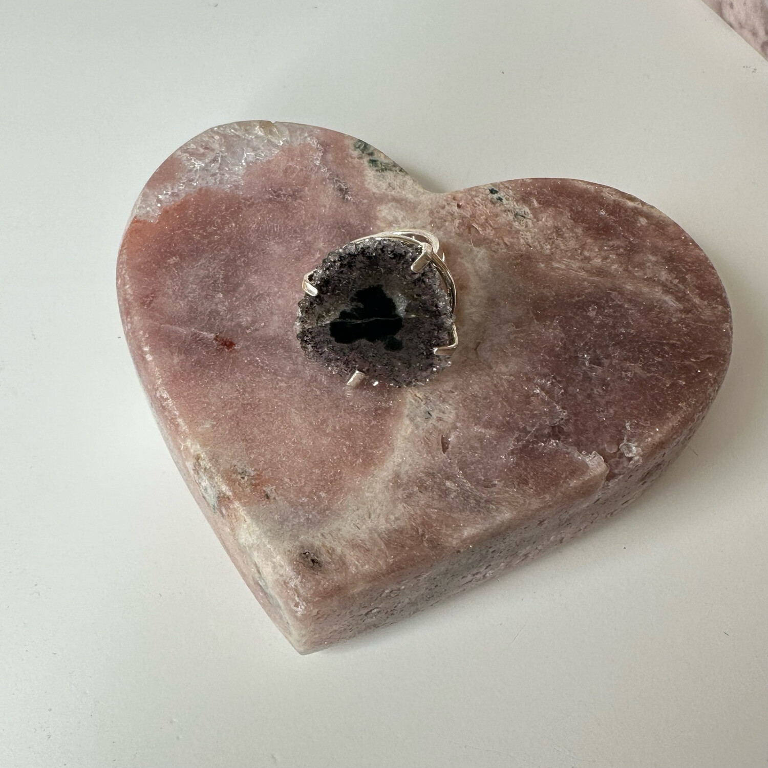 Pink Amethyst Crystal Heart