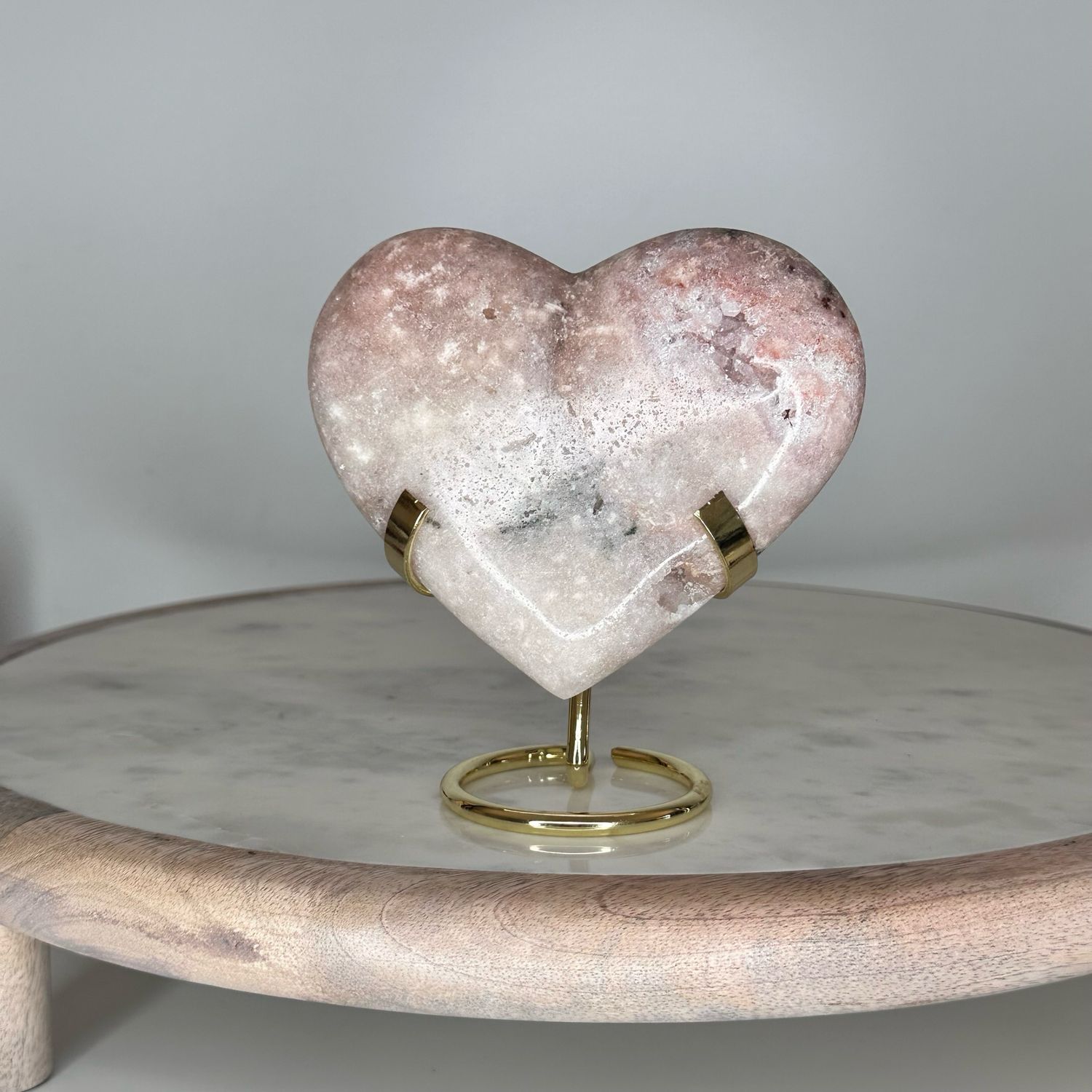 Pink Amethyst Crystal Heart
