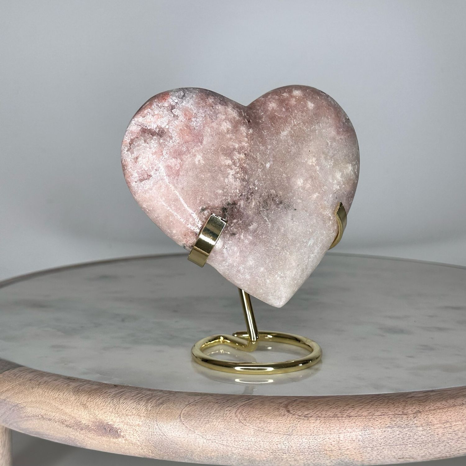 Pink Amethyst Crystal Heart
