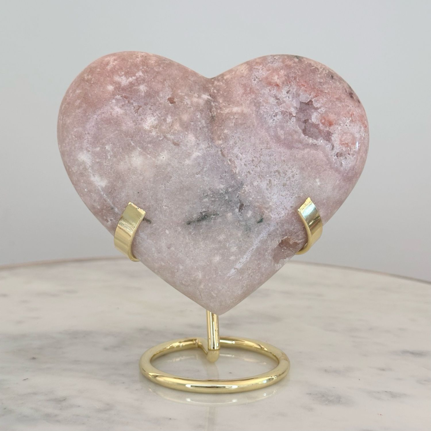 Pink Amethyst Crystal Heart