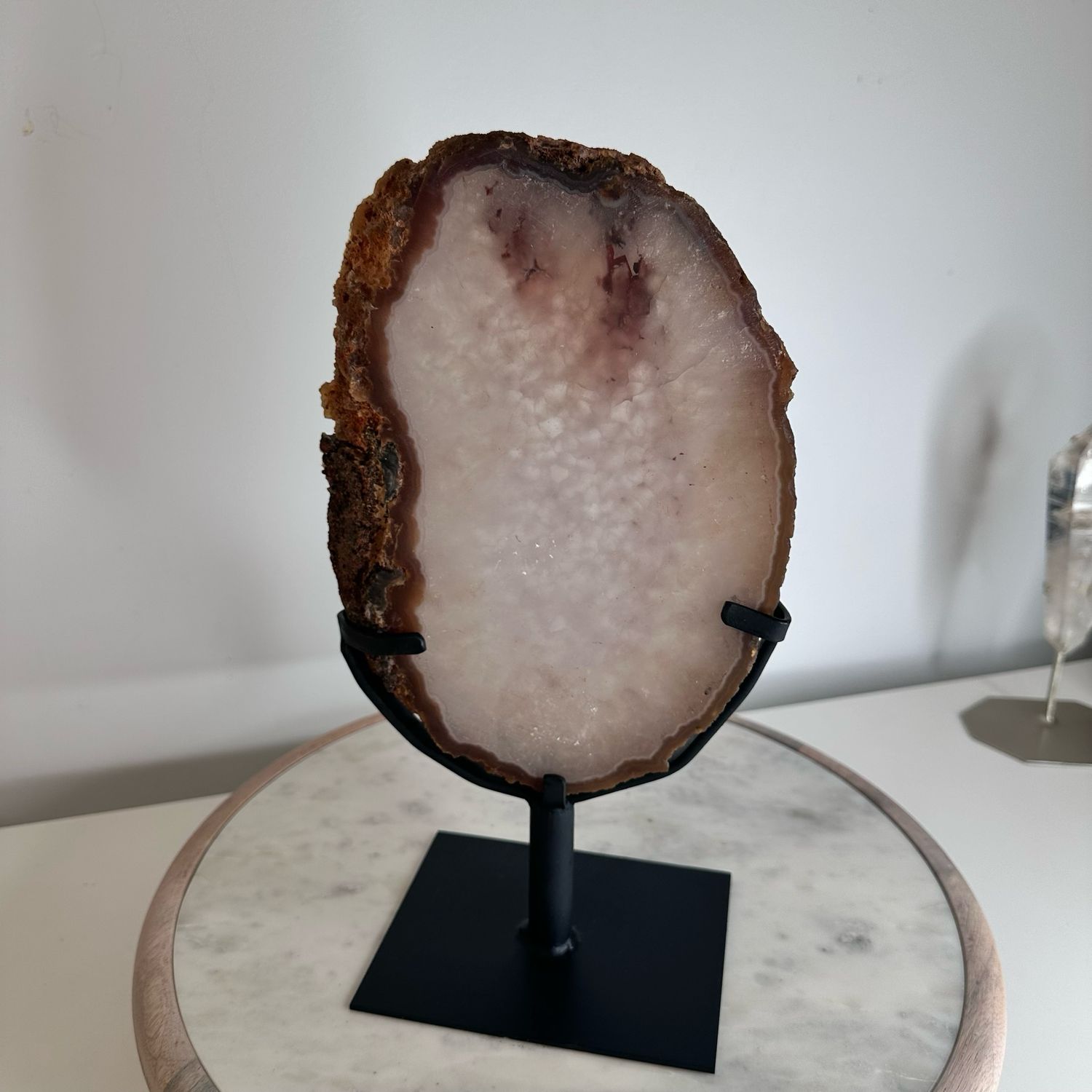 Rare Agate Crystal Portal On Stand