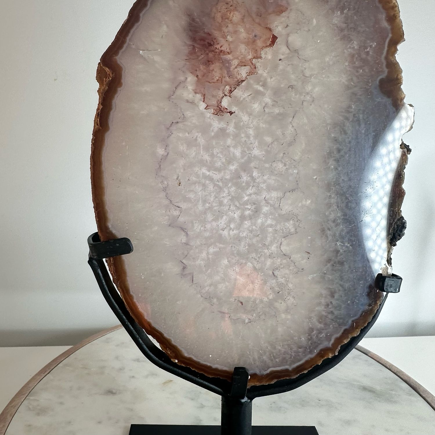 Rare Agate Crystal Portal On Stand