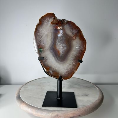 X-large Natural Agate Crystal Portal On Stand