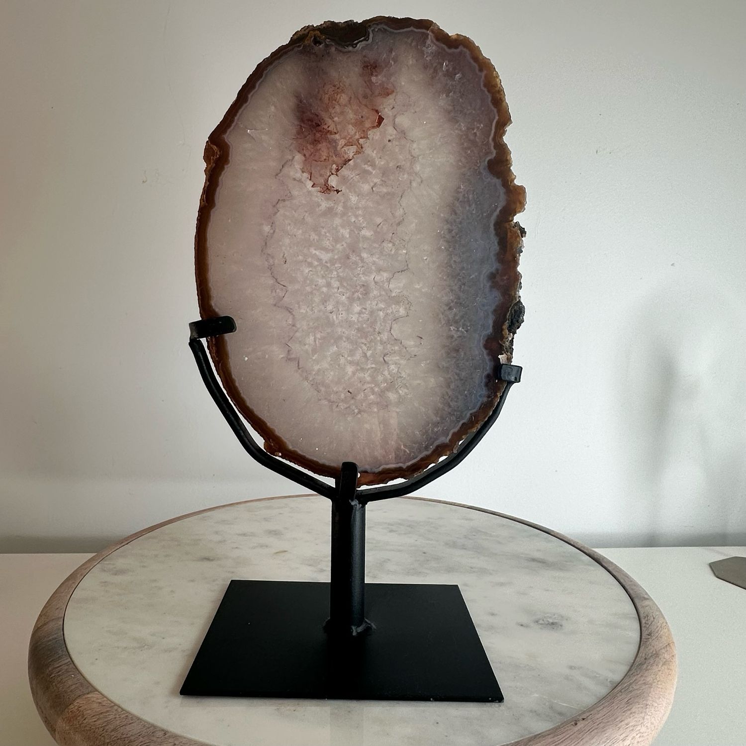 Rare Agate Crystal Portal On Stand