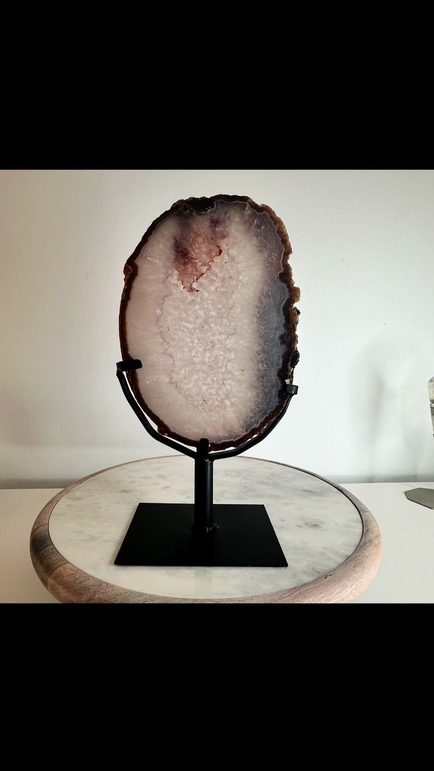 Rare Agate Crystal Portal On Stand