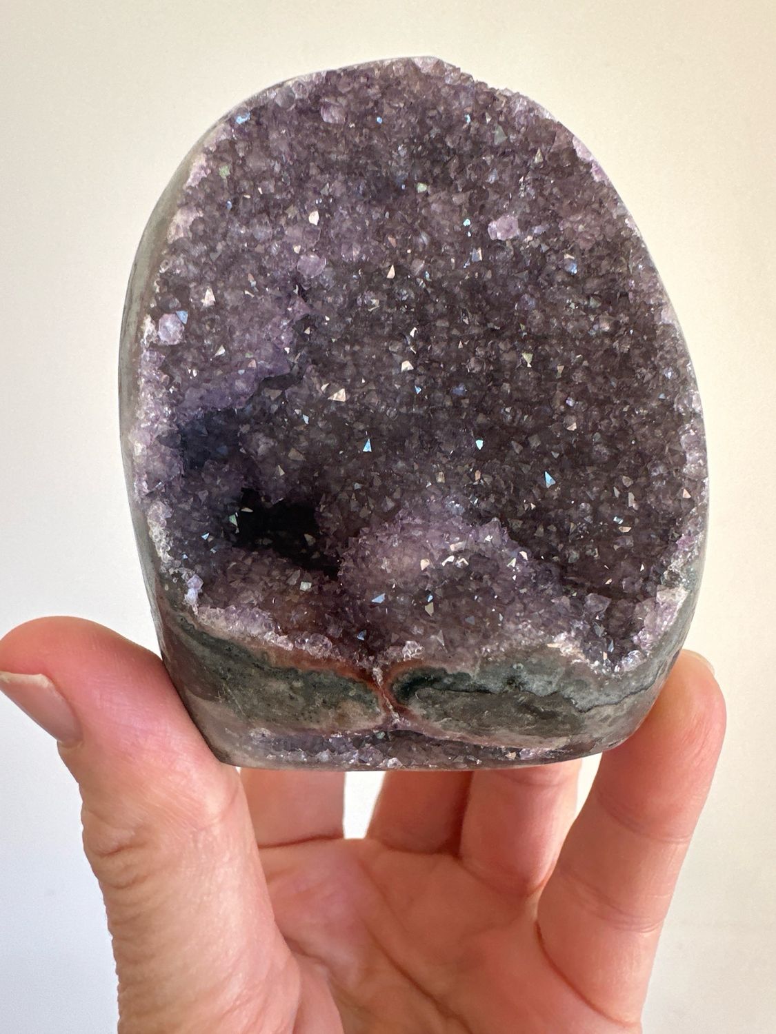 Dark Purple Rainbow Amethyst Cut Base