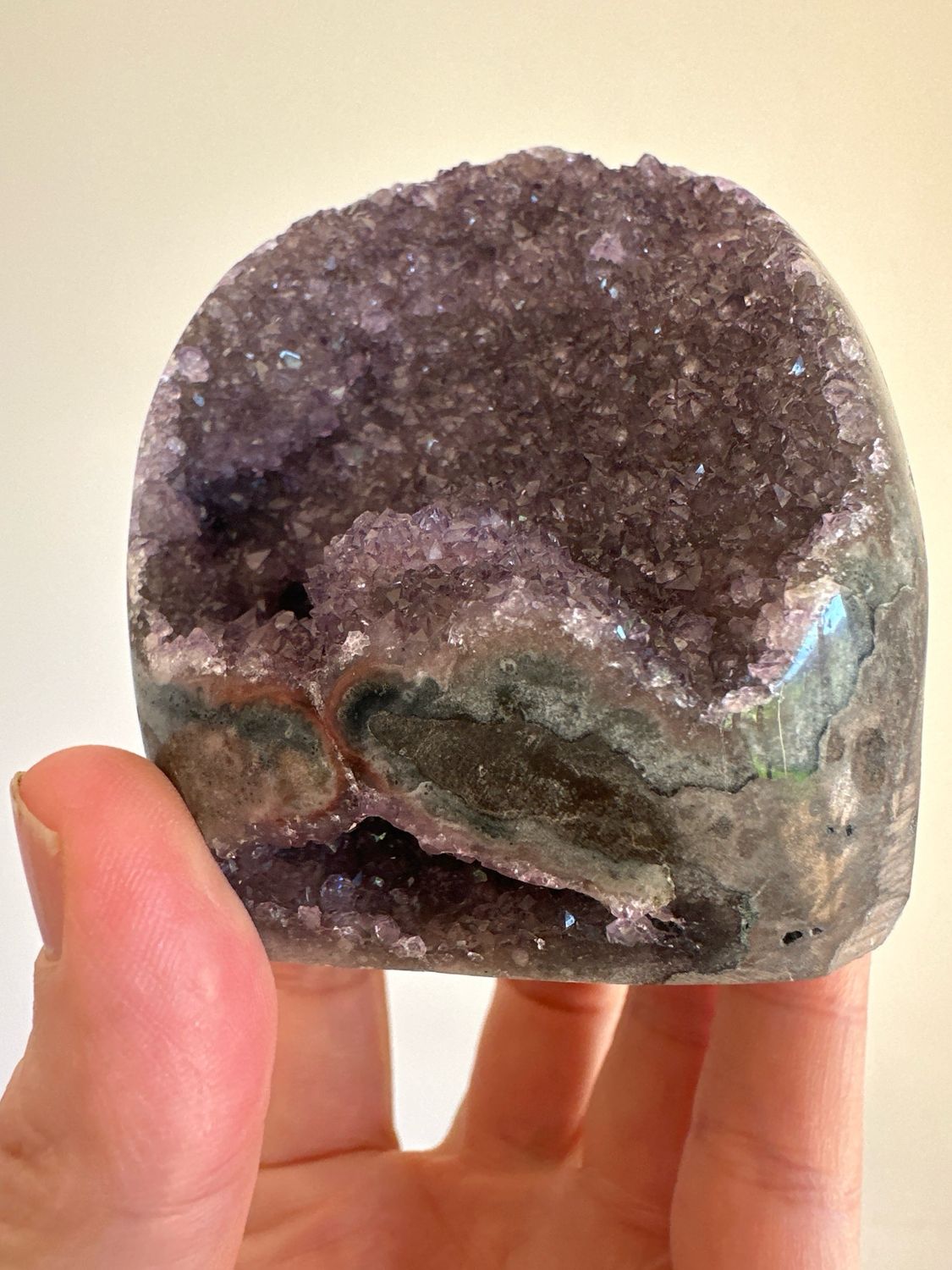 Dark Purple Rainbow Amethyst Cut Base