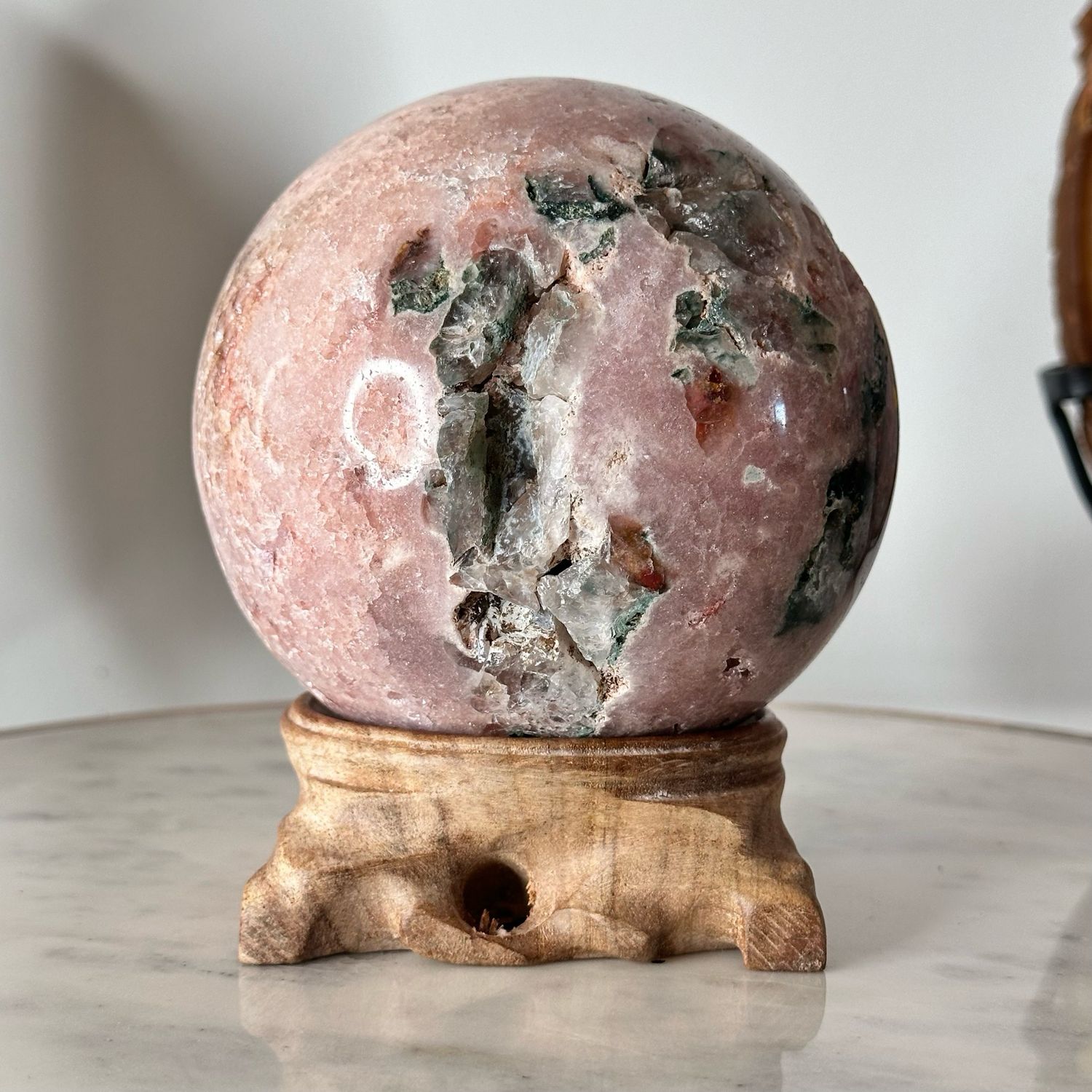 Pink Amethyst Crystal Sphere