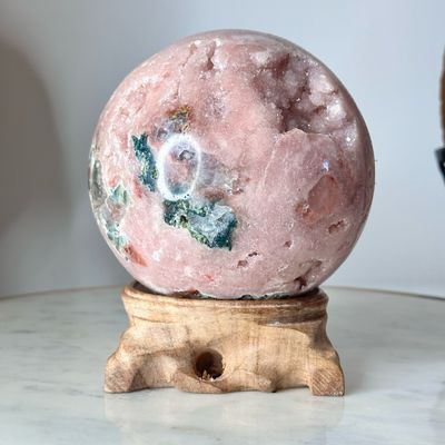 Pink Amethyst Crystal Sphere