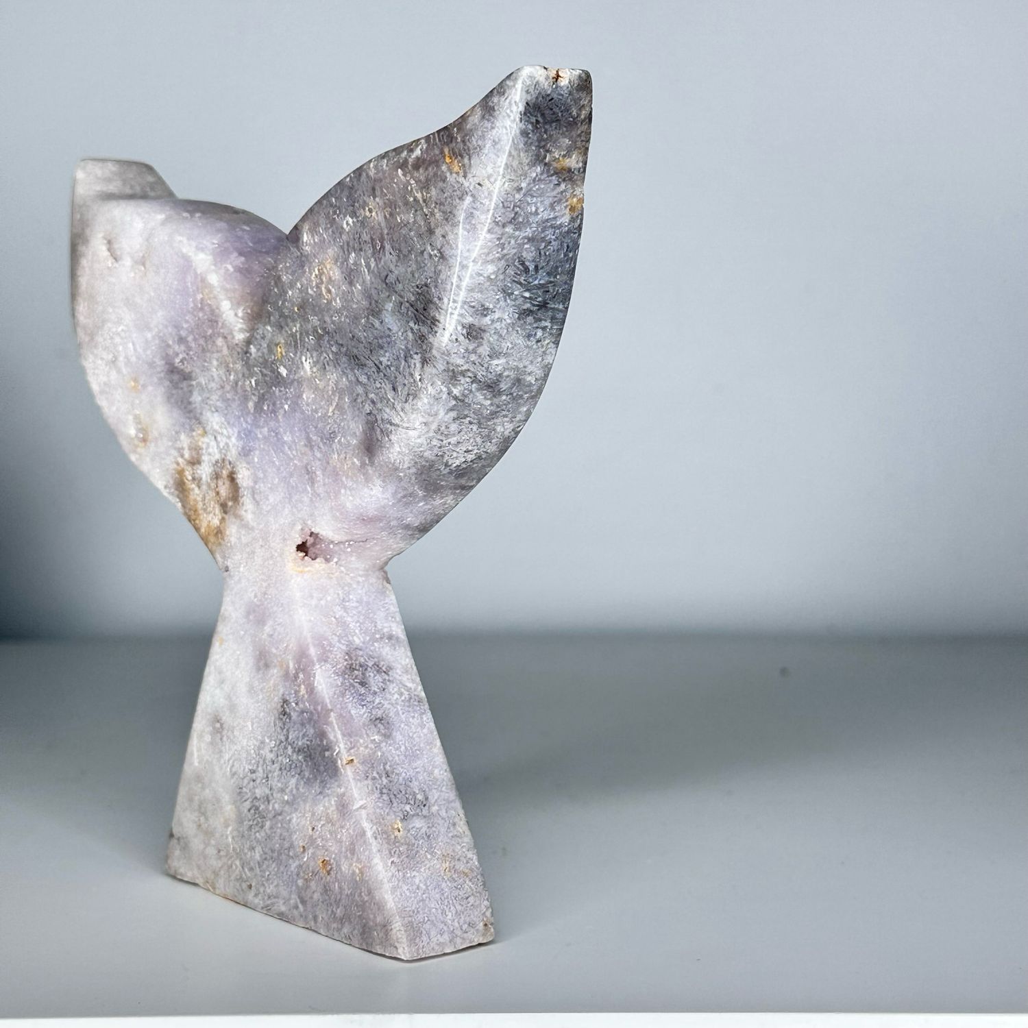 Crystal Pink Amethyst Whale Tail - Large