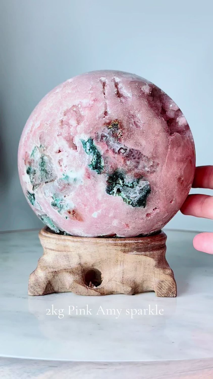 Pink Amethyst Crystal Sphere