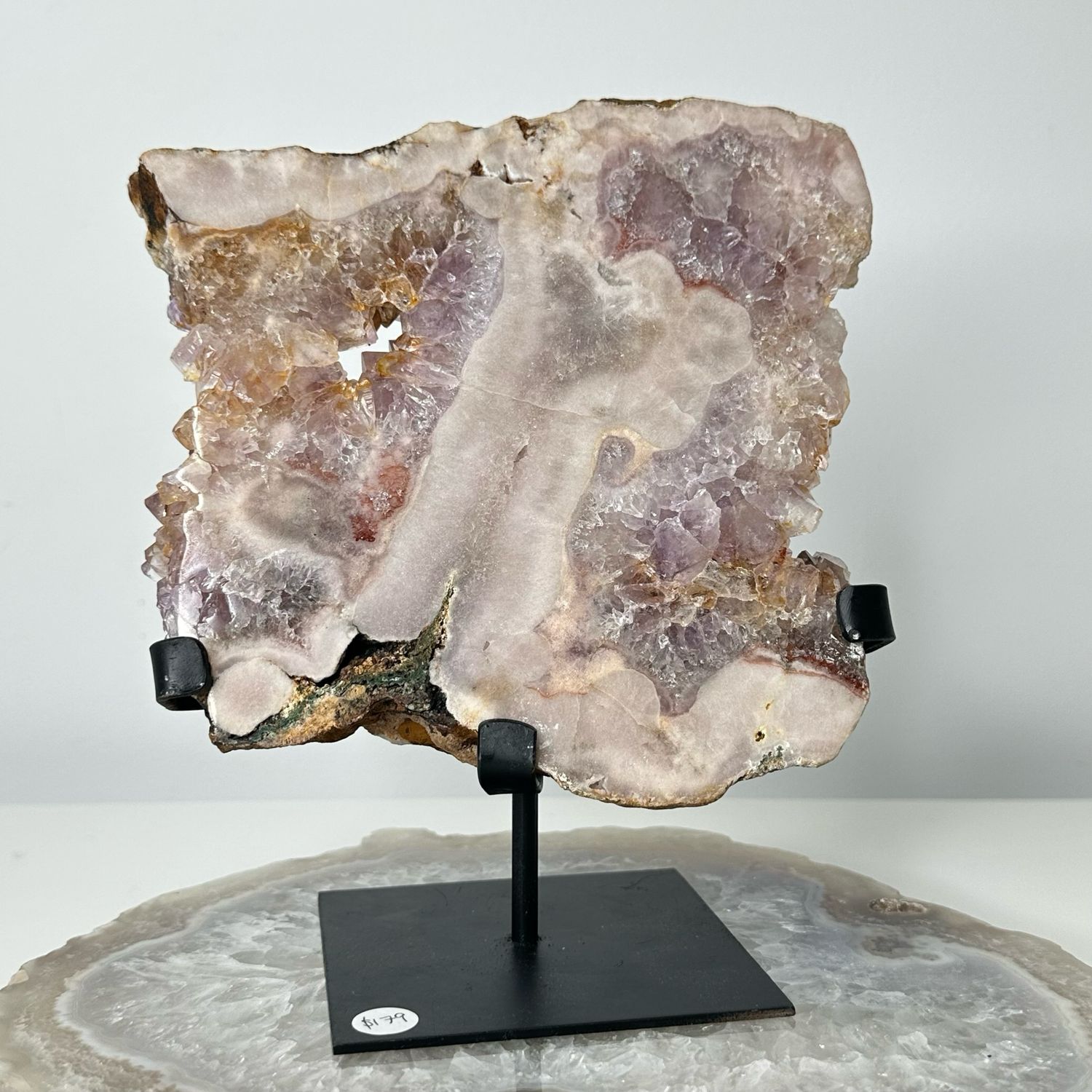 Rare Pink Amethyst Crystal On Stand