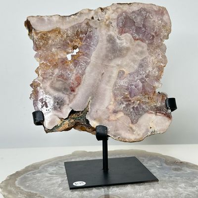 Rare Pink Amethyst Crystal On Stand