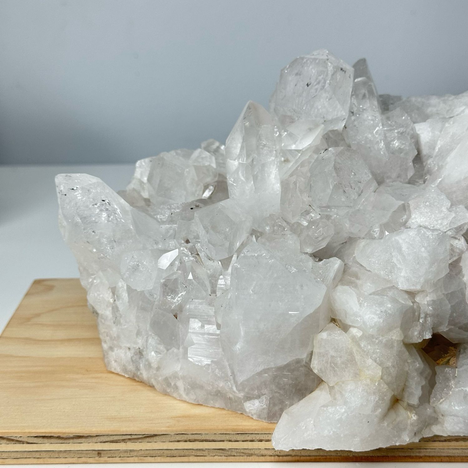 Large Clear Quartz Crystal Cluster