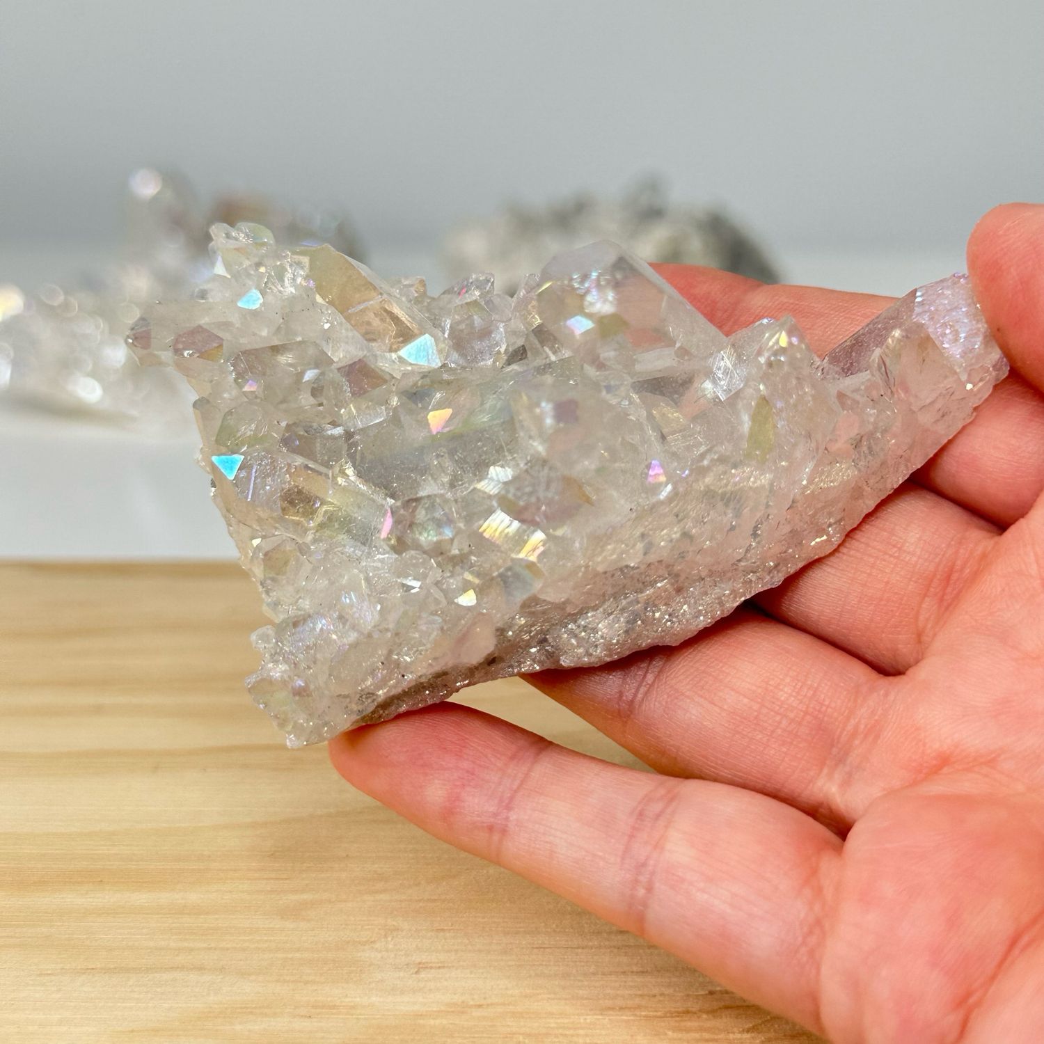 Angel Aura Clear Quartz Clusters
