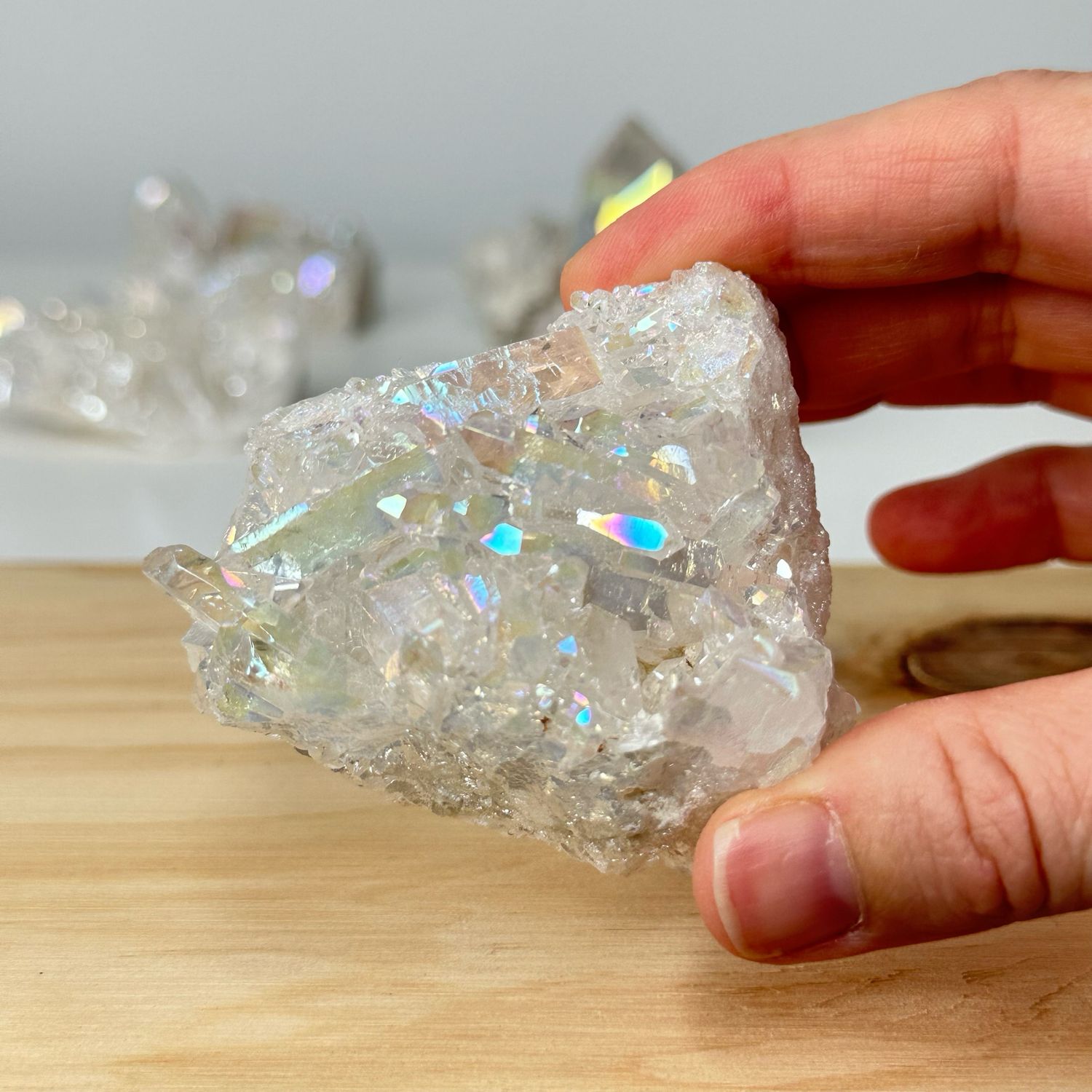 Angel Aura Clear Quartz Clusters