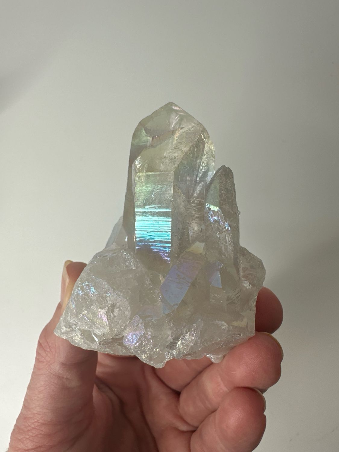 Angel Aura Clear Quartz Clusters