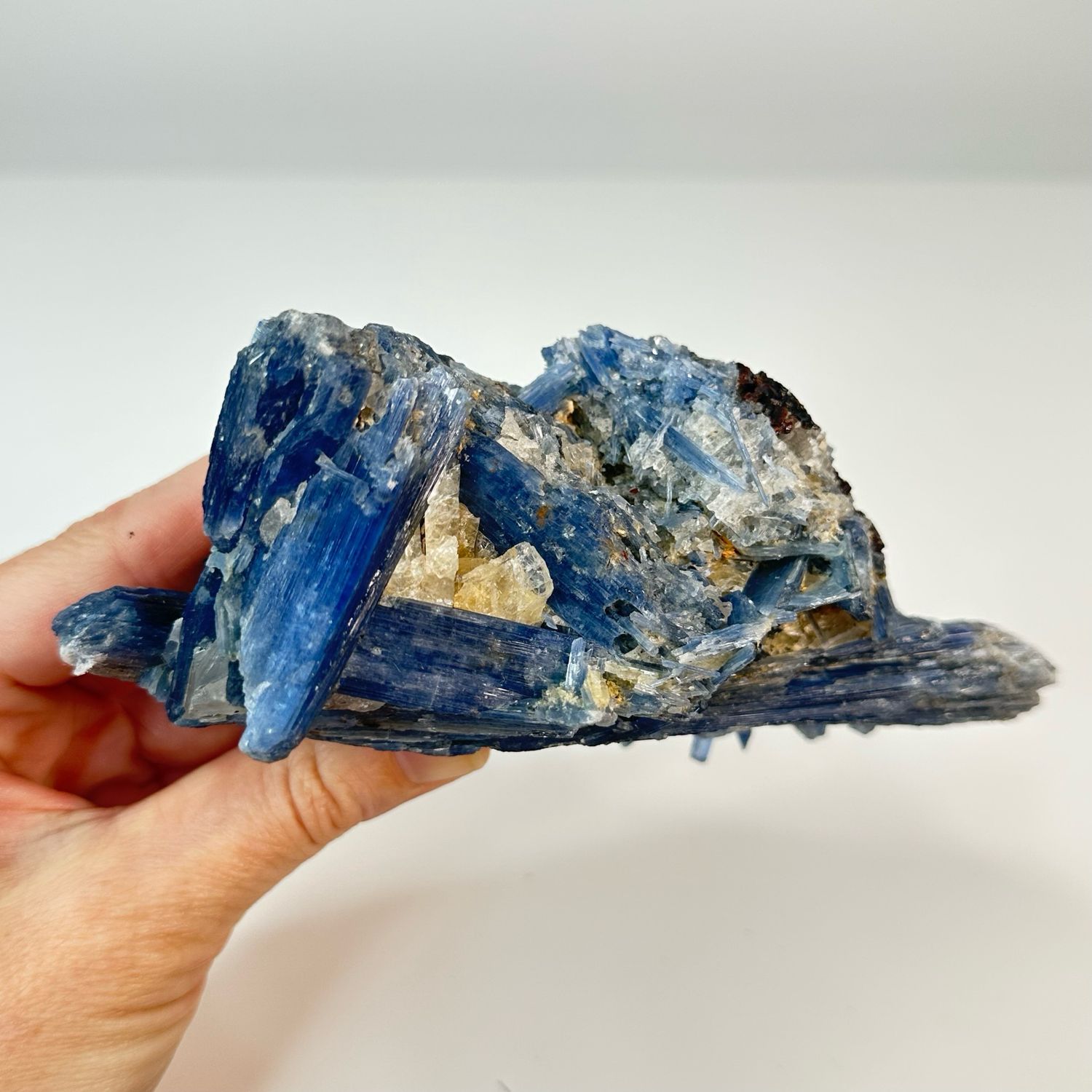 Blue Kyanite With Quartz And Garnet