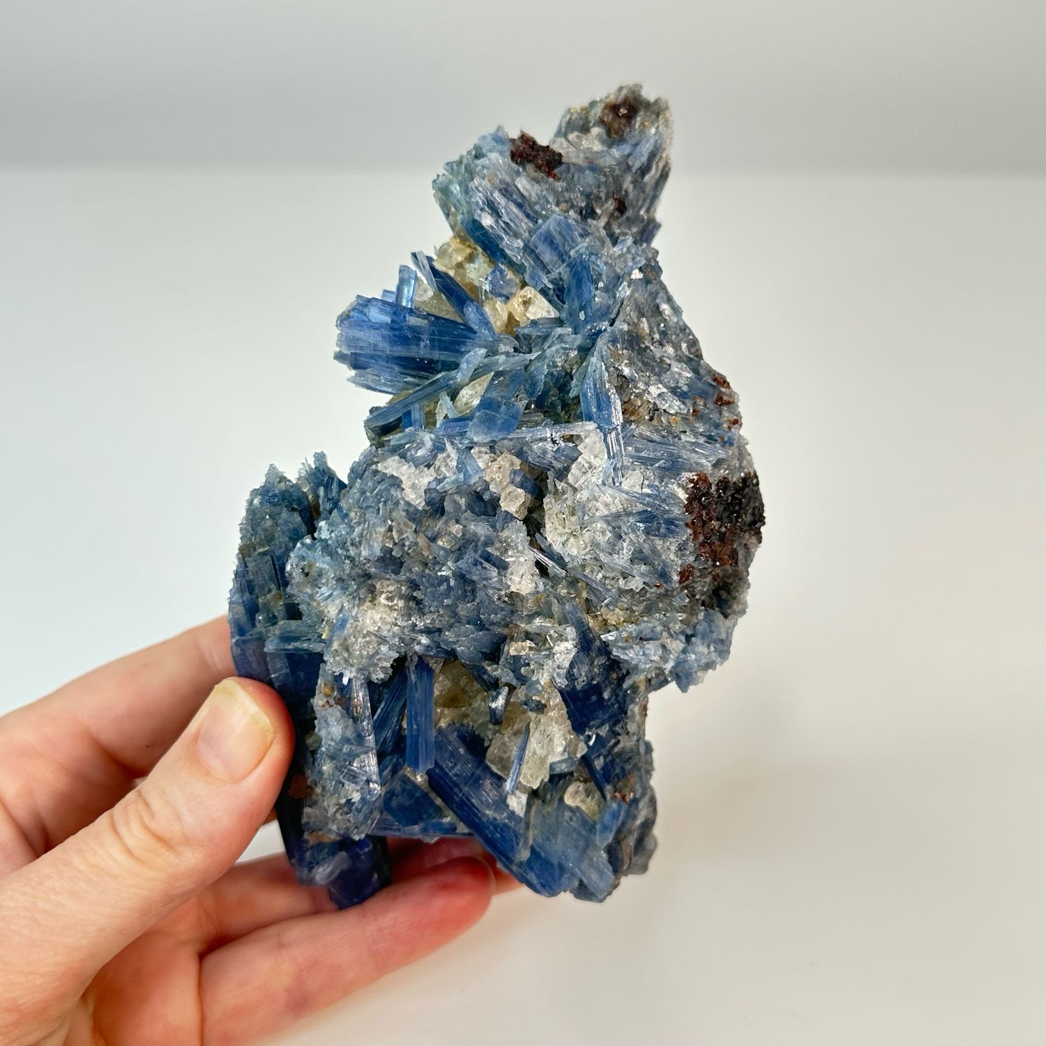 Blue Kyanite With Quartz And Garnet