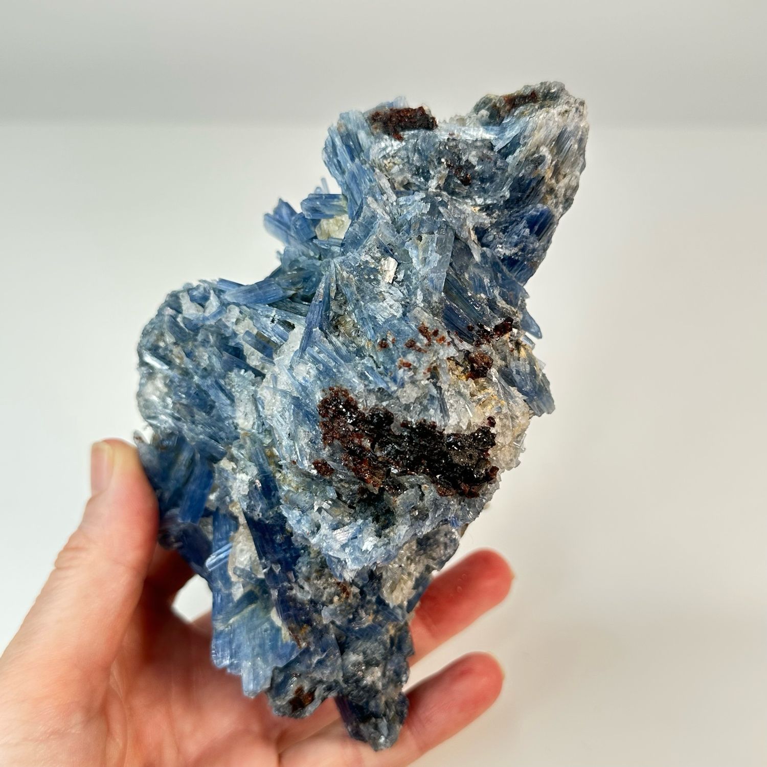 Blue Kyanite With Quartz And Garnet