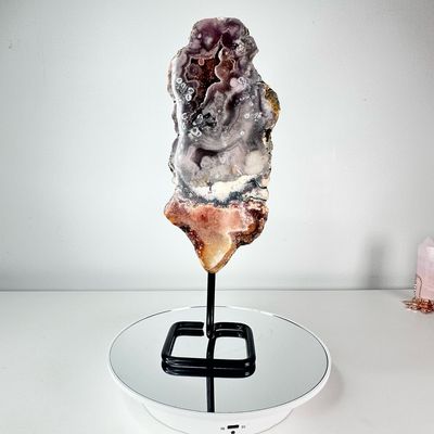 Pink Amethyst Crystal On Stand