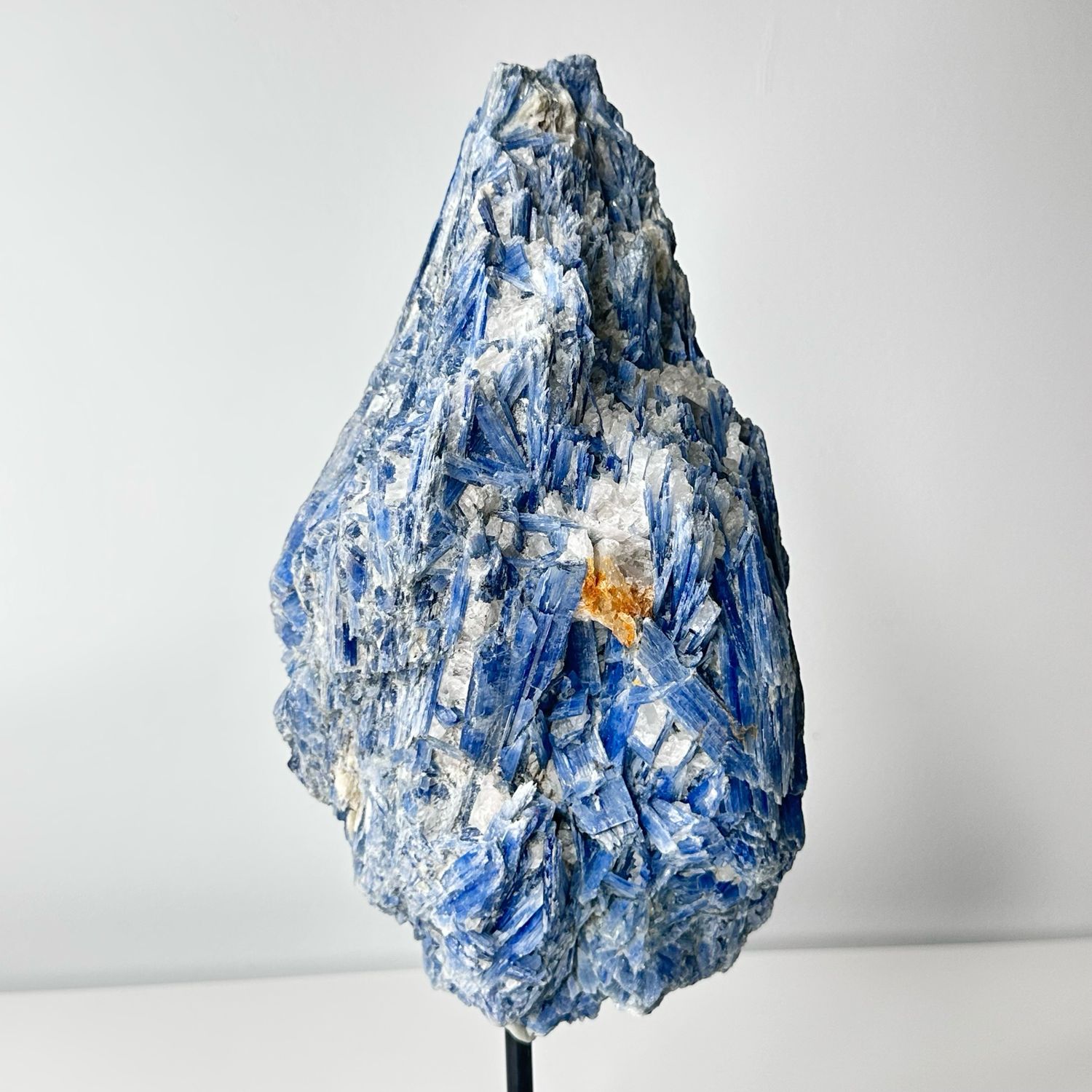 Large Statement Blue Kyanite Crystal Specimen On Stand