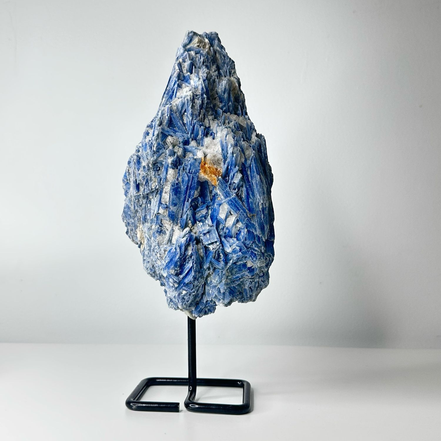 Large Statement Blue Kyanite Crystal Specimen On Stand