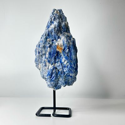 Large Statement Blue Kyanite Crystal Specimen On Stand