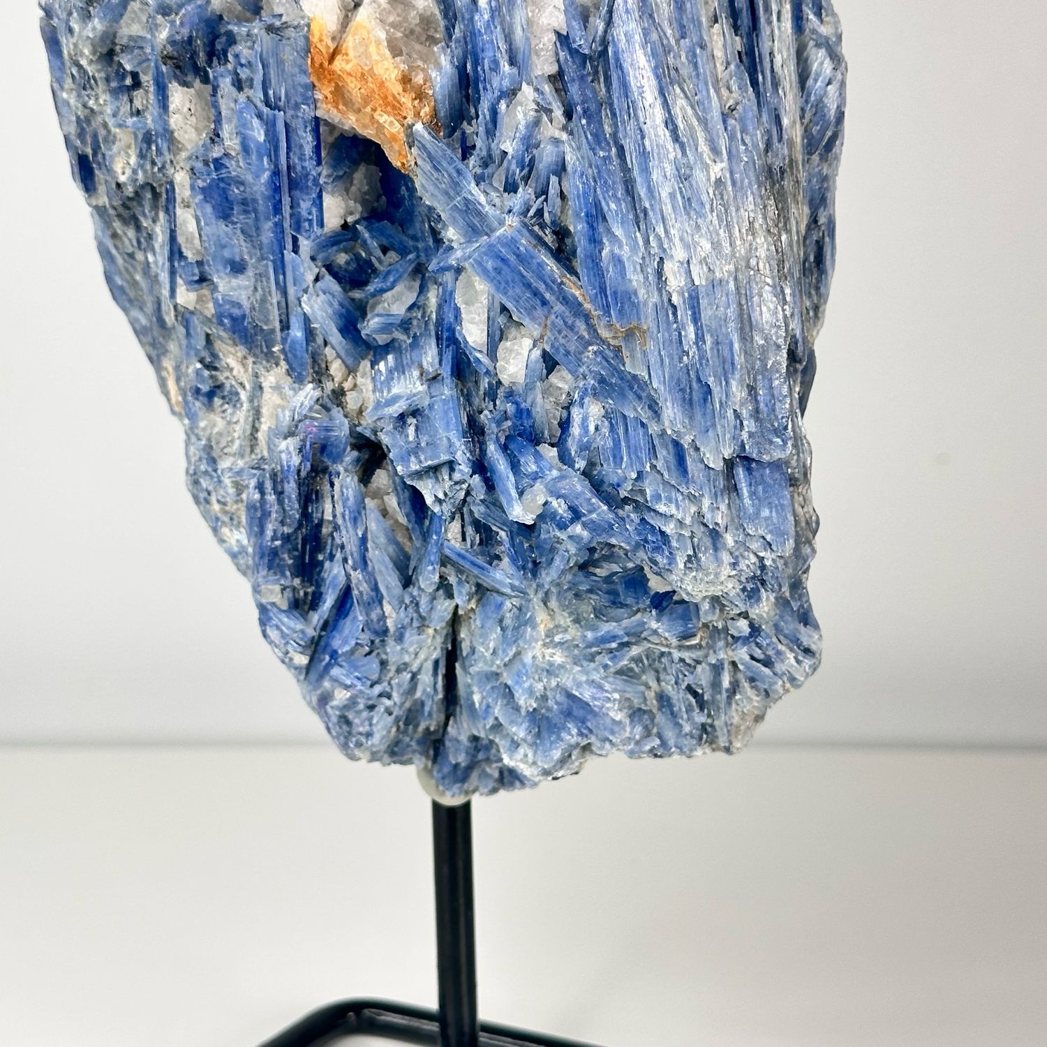 Large Statement Blue Kyanite Crystal Specimen On Stand