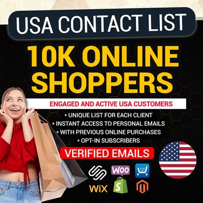 USA Online Shoppers - 10k Verified Contacts
