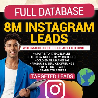 8M Instagram Leads with Macro Sheet for Filtering