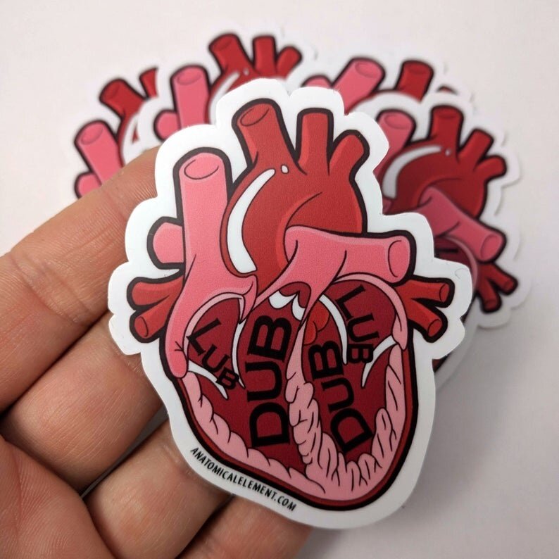 LUB DUB Heart Sticker