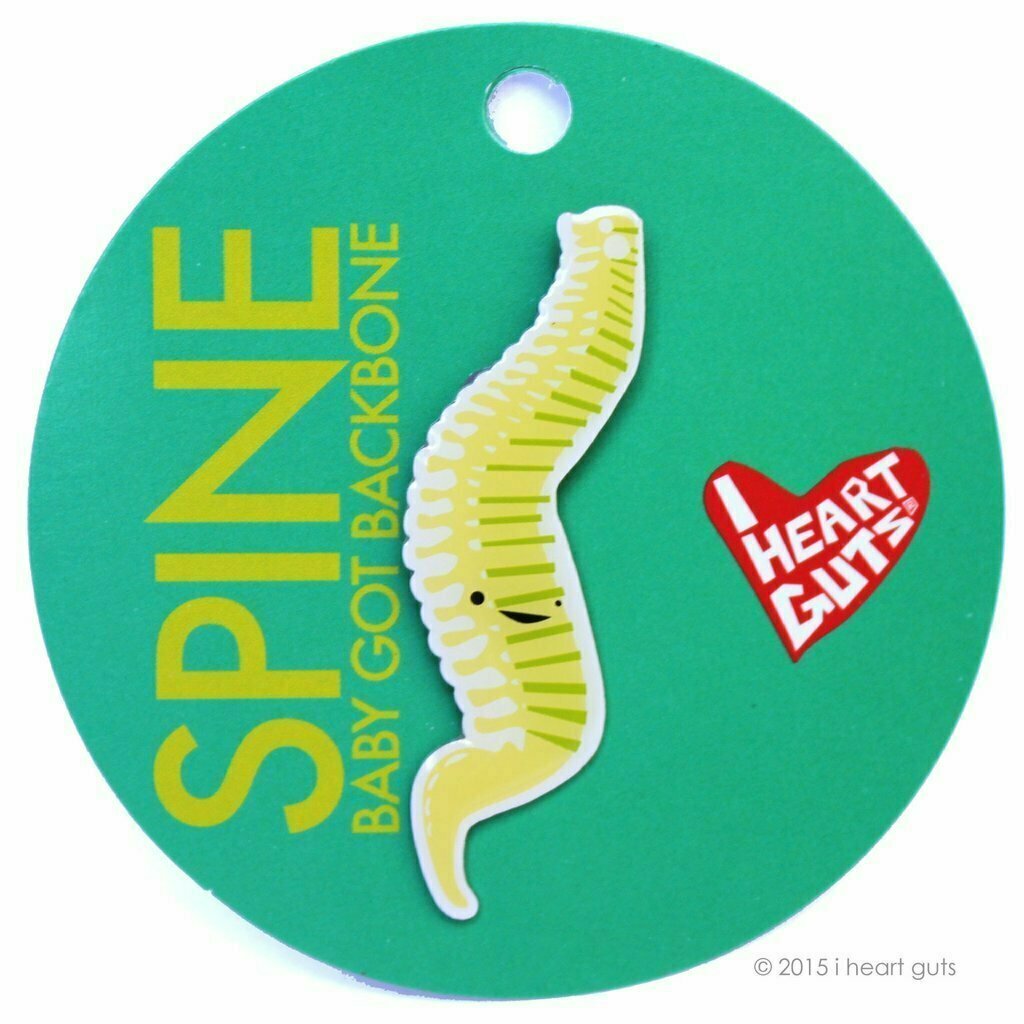 Spine Lapel Pin - Baby Got Backbone