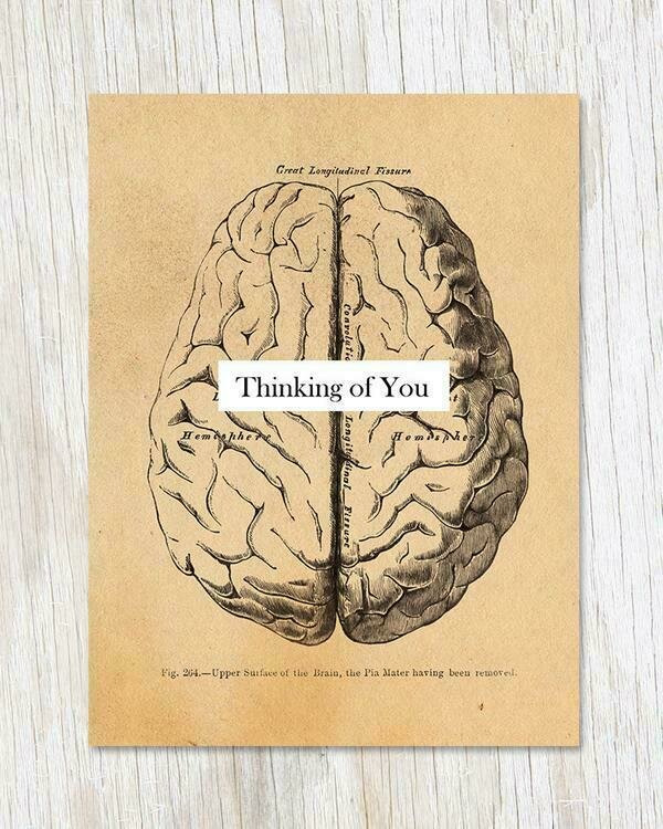 Thinking Of You: Vintage Brain Card