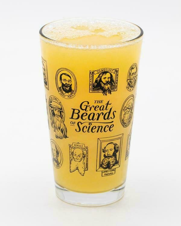 Great Beards of Science Pint Glass