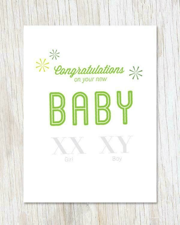 New Baby XX XY Card
