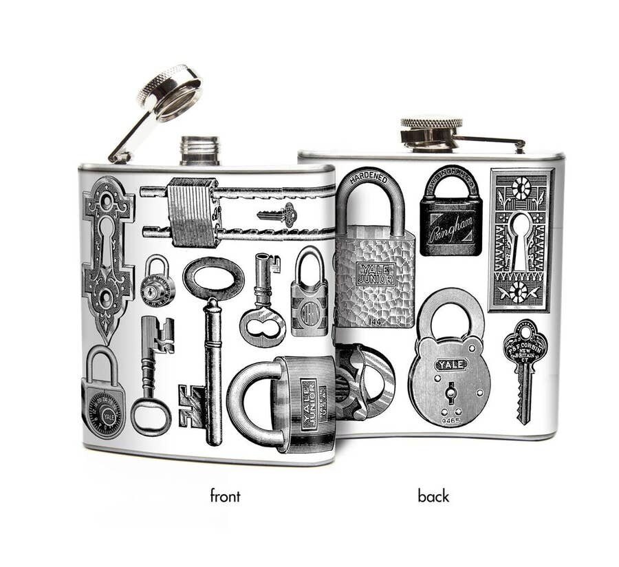 Locks & Keys Hip Flask