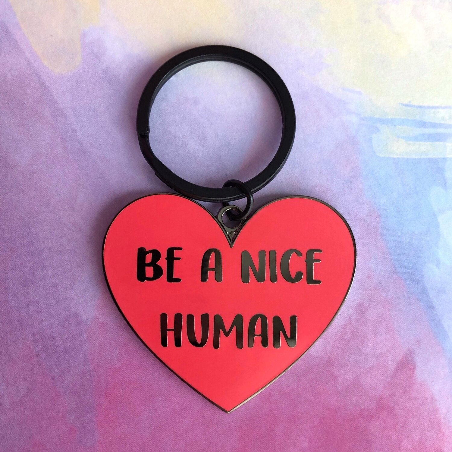 Be a Nice Human Keychain
