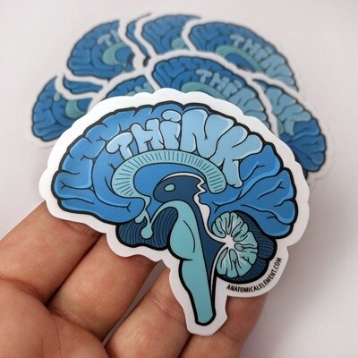 THINK Brain Sticker