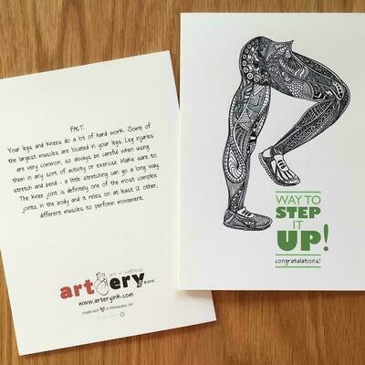 Step It Up Legs - Promotion / Encouragement  Card