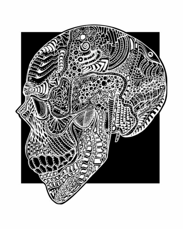 Side Skull - 8x10 Print