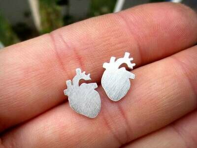 Anatomical Detailed Heart Earrings